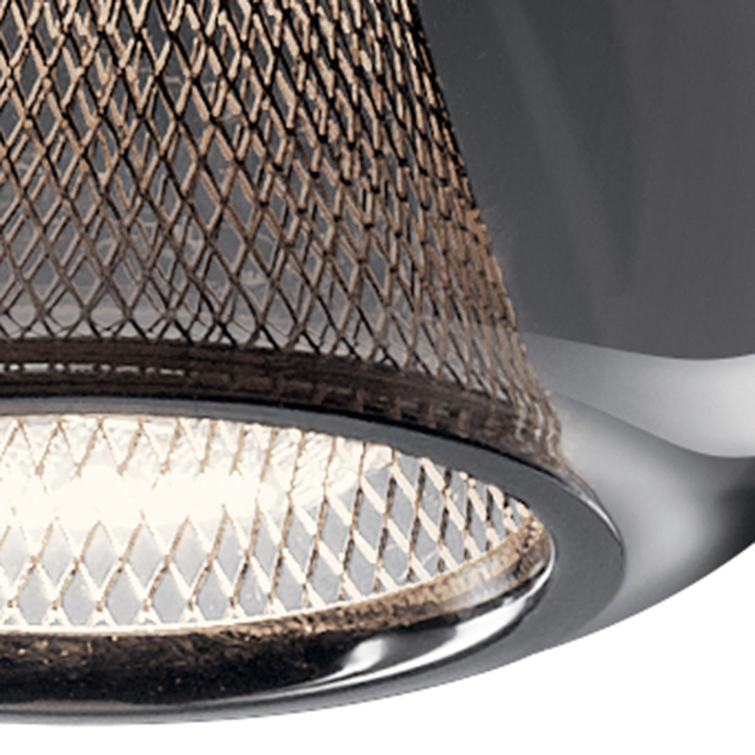 Zin™ 1 Light Wide Mini Pendant in Chrome on a white background