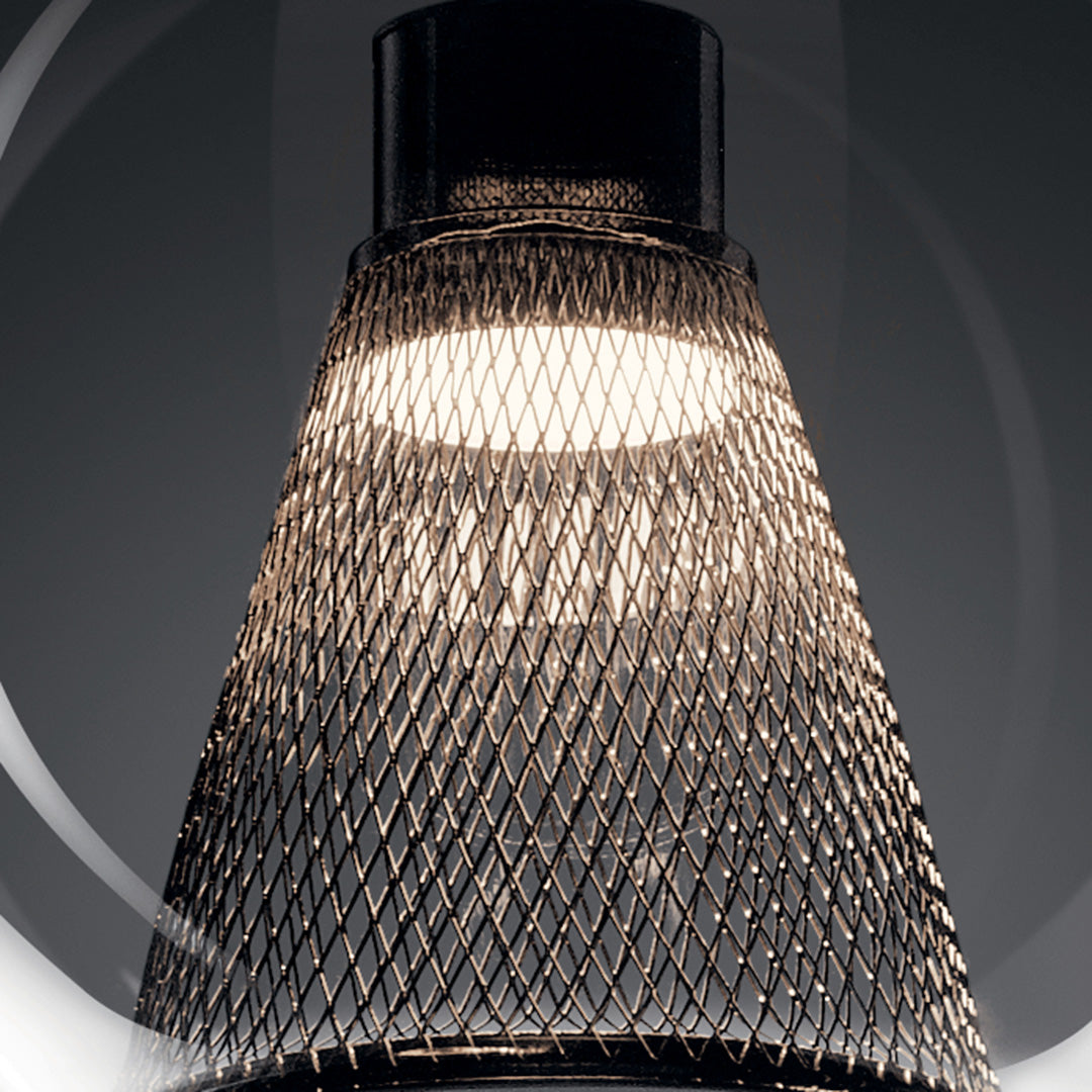 Zin 1 Light Round LED Mini Pendant Chrome in kitchen