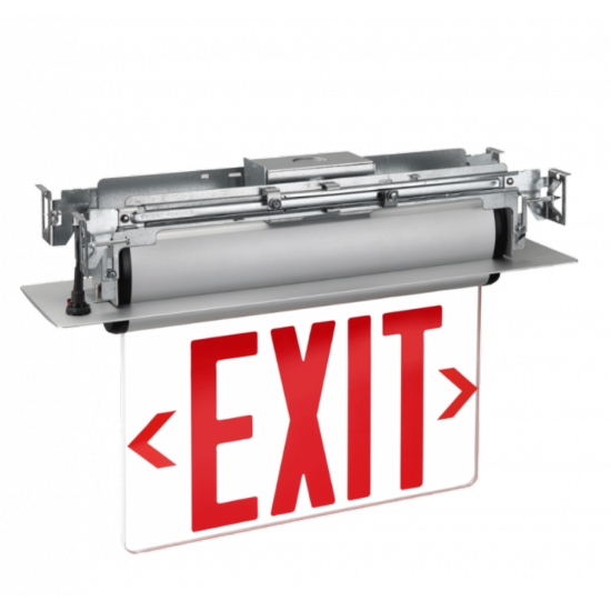 GreenBeam EXILINE 8" NYC Approved Edge-Lit LED Exit Sign, Red