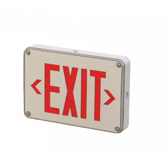 GreenBeam AQUASAFE 6" LED Exit Sign, Red, Weatherproof