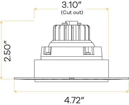 Goodlite Saturn G-24020 2" 8W Trimless LED Regressed Gimbaled Spotlight Selectable CCT