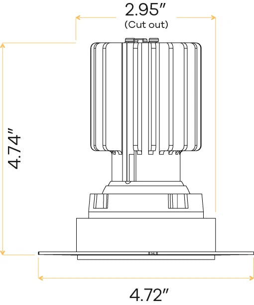 Goodlite Saturn G-24120 2" 11W Trimless Gimbaled Spotlight Selectable CCT