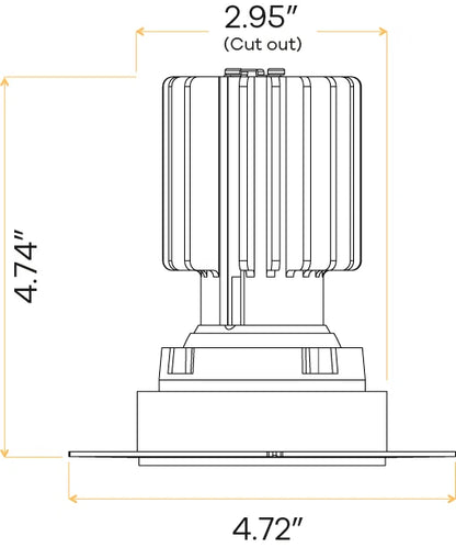 Goodlite Saturn G-24120 2" 11W Trimless Gimbaled Spotlight Selectable CCT