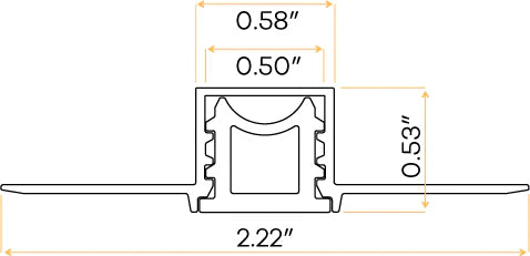 Goodlite G-96227 1/2" 8FT Flexible Trimless Recessed Mount LED Tape Channels