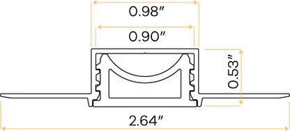 Goodlite G-96228 1" 8FT Flexible Trimless Recessed Mount LED Tape Channels