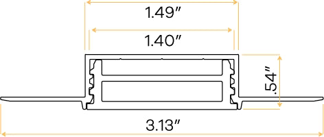 Goodlite G-96229 1.5" 8FT Flexible Trimless Recessed Mount LED Tape Channels