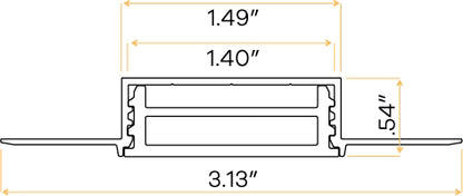 Goodlite G-96229 1.5" 8FT Flexible Trimless Recessed Mount LED Tape Channels