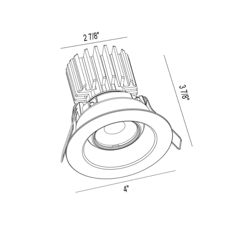 Lotus TANGRA L3G-RRW-WH-RF 3" 15W LED Gimbal Round Recessed Wide Trim
