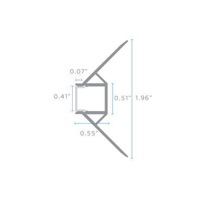 Luxrite LR43130 channel dimensions drawing