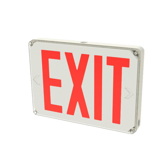 GreenBeam AQUASAFE 8" NYC Approved LED Exit Sign, Red, Weatherproof