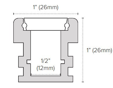 American Lighting PE-PAVER Premium Extrusion Paver Recessed Mount 1M/2M