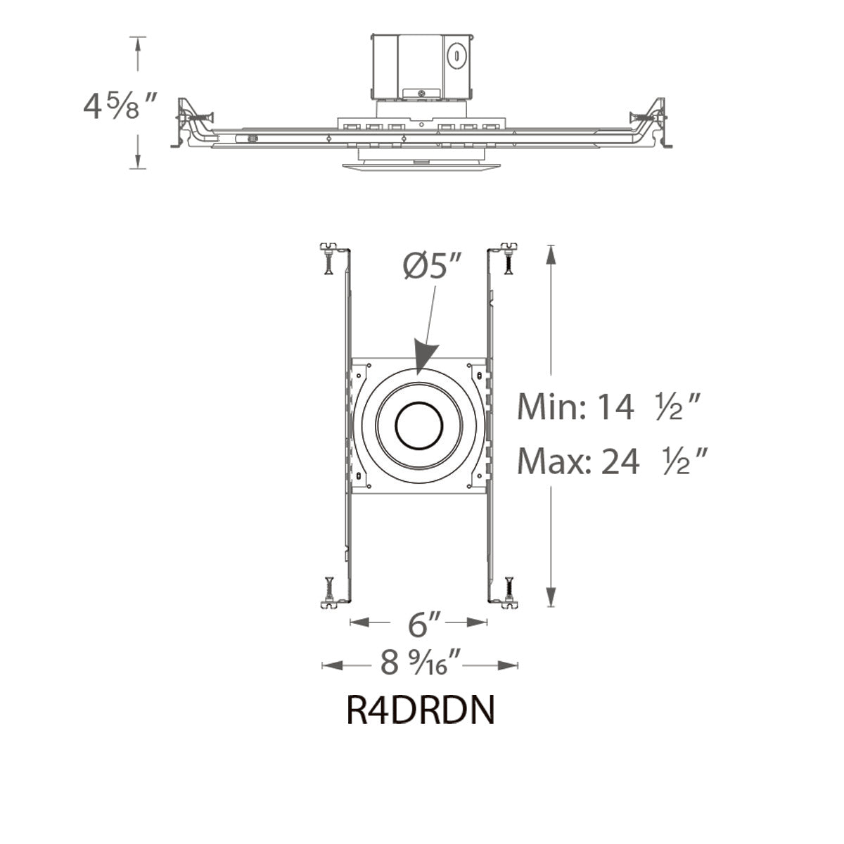 WAC Lighting R4DRDN Pop-In 4in Round New Construction 5CCT Downlight