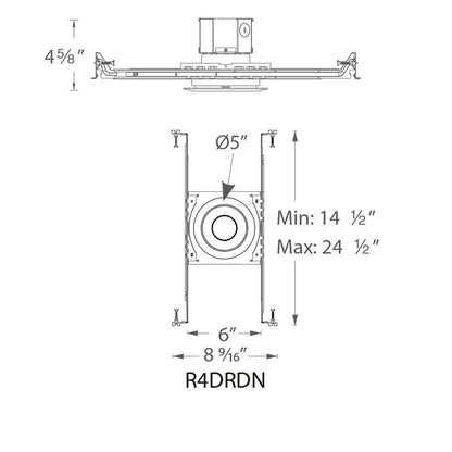 WAC Lighting R4DRDN Pop-In 4in Round New Construction 5CCT Downlight