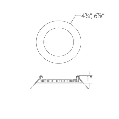 WAC Lighting R6ERDR Lotos 6in Round 5CCT Downlight