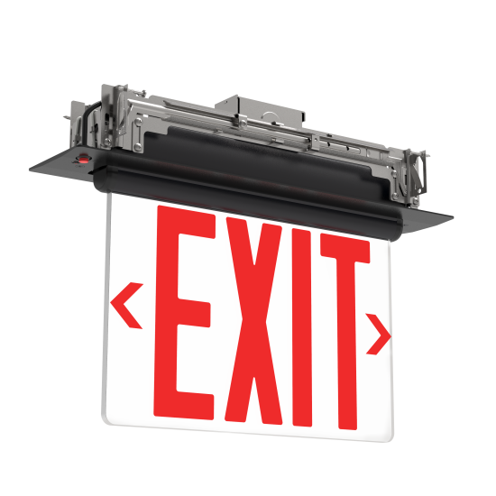 GreenBeam EXILINE 8" NYC Approved Edge-Lit LED Exit Sign, Red