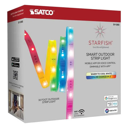 Satco S11265 16FT 25W LED Smart Outdoor Tape Light RGBTW