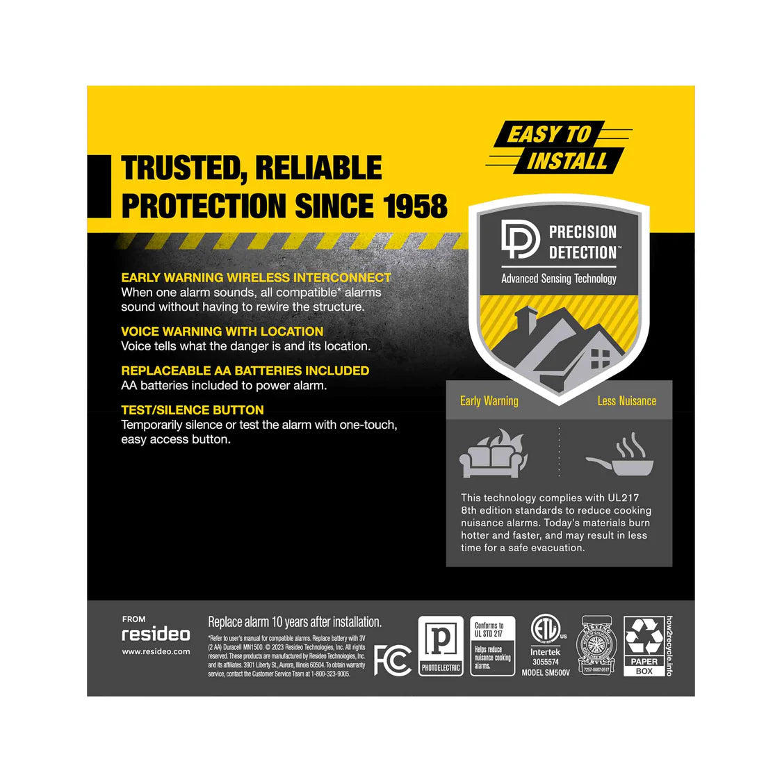 BRK SM500V Interconnect Battery-Operated Smoke Alarm with Voice Alerts