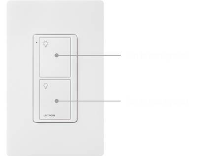 Lutron PJ2-2B-GWH-L01 2-Button Pico Smart Remote, White
