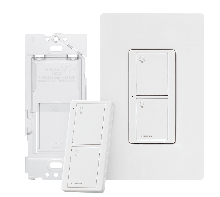 Lutron P-PKG1WS-WH Caseta Smart Switch 3-Way Kit with Pico Remote