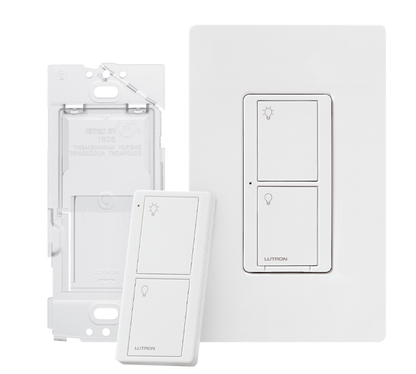 Lutron P-PKG1WS-WH Caseta Smart Switch 3-Way Kit with Pico Remote