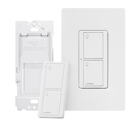 Lutron P-PKG1WS-WH Caseta Smart Switch 3-Way Kit with Pico Remote