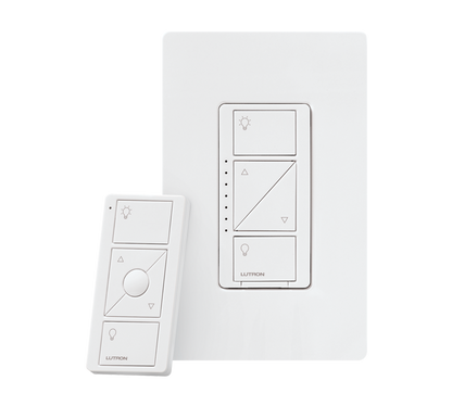 Lutron P-PKG1W-WH Caseta Smart Dimmer Switch Kit with Pico Remote and Wall Plate