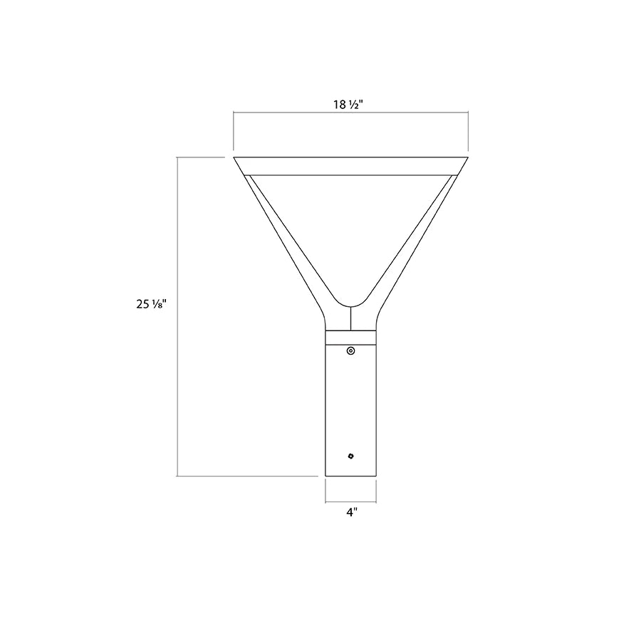RAB AL5 120W Post Top Area Light Selectable CCT + Wattage