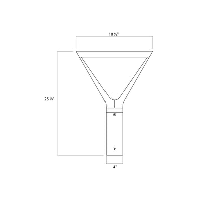 RAB AL5 120W Post Top Area Light Selectable CCT + Wattage