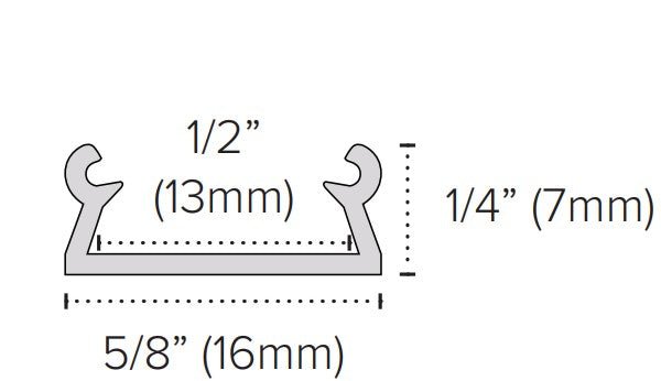 AML - EE1 - AAFR - 1MAmerican Lighting EE1 Economy Surface Mount 1M (3' 3") Aluminum Channel