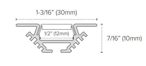 AML - PE - PRO45 - ENDAmerican Lighting PE - PRO45 Premium Extrusion 45° Surface Mount 1M/2M