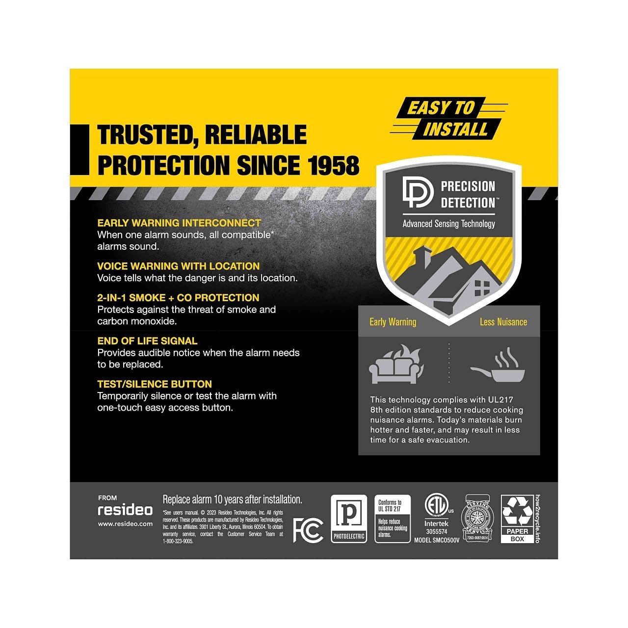 BRK-SMCO500VBRK SMCO500V Interconnect Battery - Operated Smoke & CO Alarm with Voice