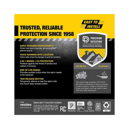 BRK-SMCO500VBRK SMCO500V Interconnect Battery - Operated Smoke & CO Alarm with Voice