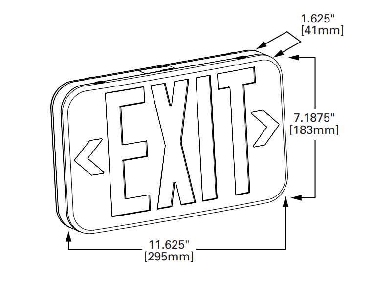 CLD-APX7RGCooper Lighting APX7RG Emergency Exit Sign