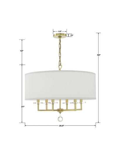Crystorama - 8116 - AGCrystorama 8116 - AG Paxton 6 Light Chandelier