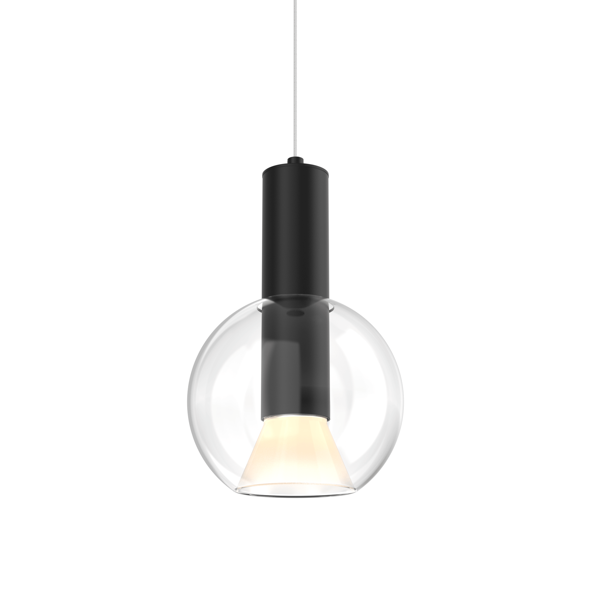 DALS - IRPD - CC - BKDALS Iris 9" 12W LED Blown Glass Pendant Light Selectable CCT