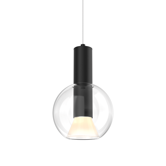 DALS - IRPD - CC - BKDALS Iris 9" 12W LED Blown Glass Pendant Light Selectable CCT