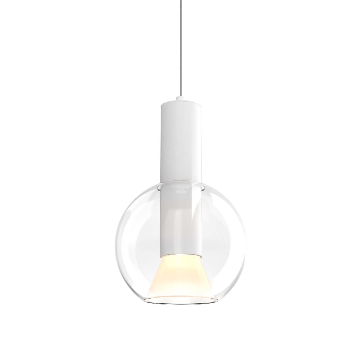 DALS - IRPD - CC - WHDALS Iris 9" 12W LED Blown Glass Pendant Light Selectable CCT