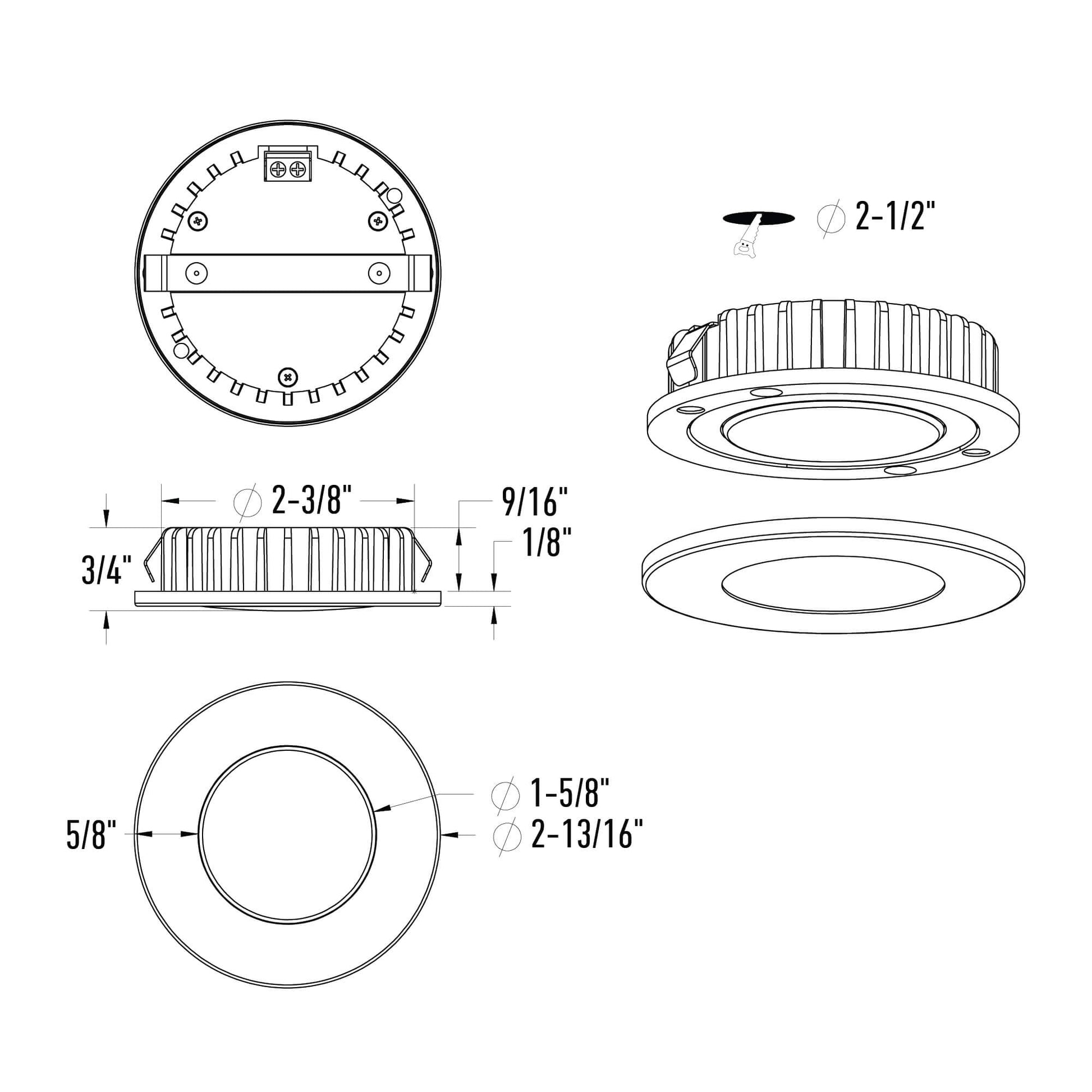 DALS-4024R-CC-GDDals Lighting 4024R - CC 4W 24V LED Puck Light Selectable CCT