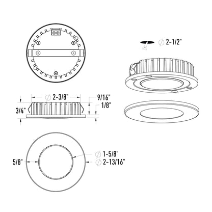 DALS-4024R-CC-GDDals Lighting 4024R - CC 4W 24V LED Puck Light Selectable CCT