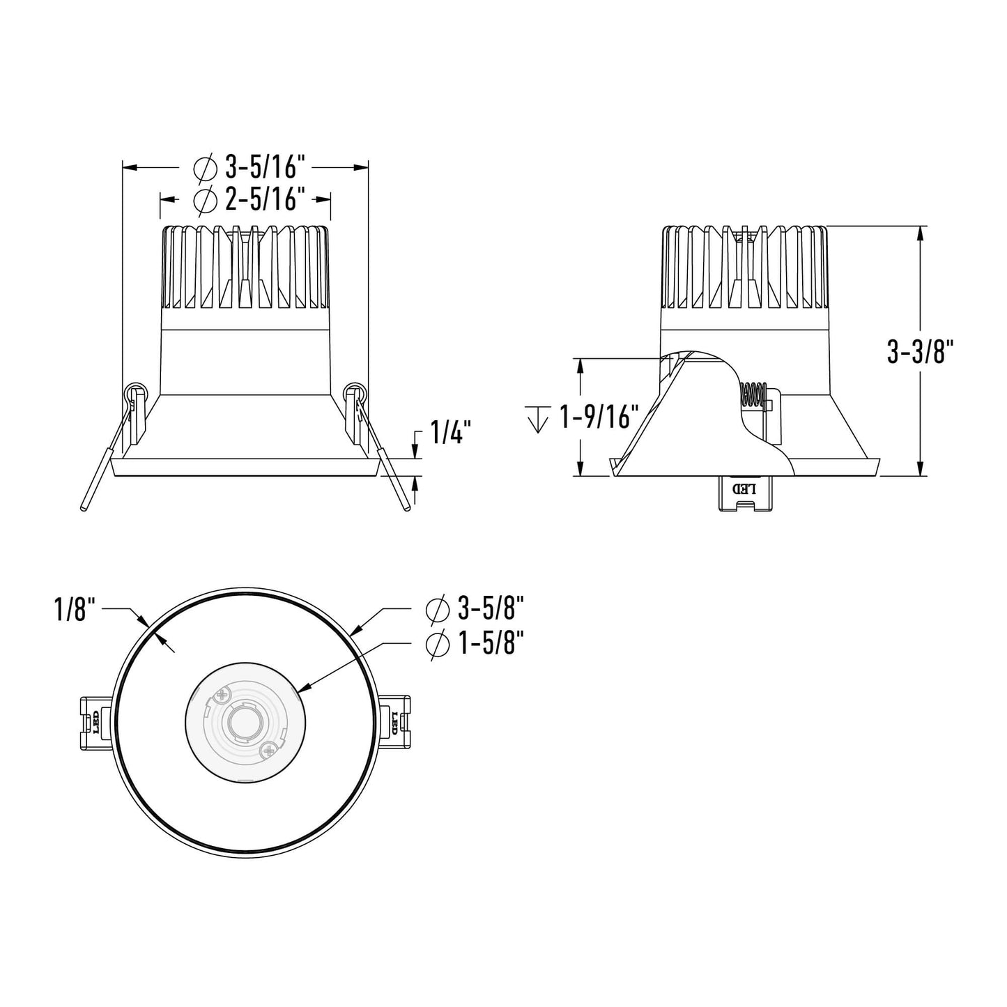 DALS-ATR03-CDW-WHDals Lighting ATR03 - CDW 3” 10W Thin Trim Downlight Selectable CCT+DTW