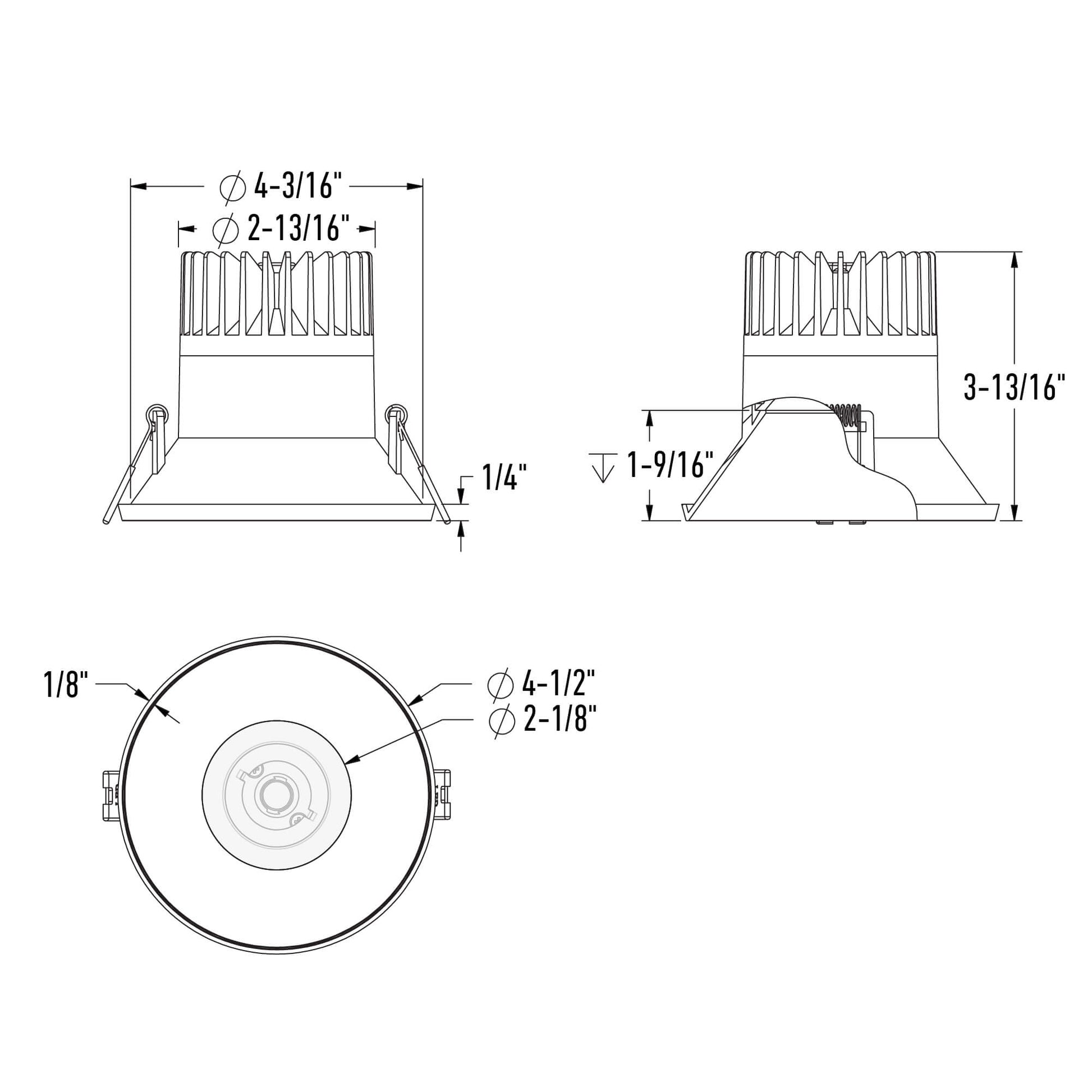 DALS-ATR04-CDW-BKDals Lighting ATR04 - CDW 4” 14W Thin Trim Downlight Selectable CCT+DTW