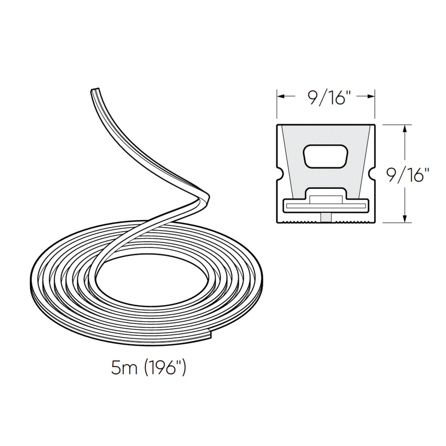 DALS - DCP - NFTAP5MDals Lighting DCP - NFTAP5M 16FT LED Neon Tape RGBW