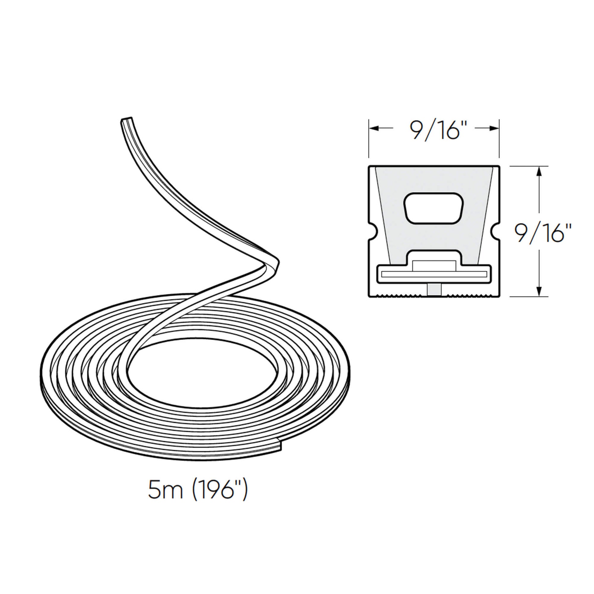 DALS - DCP - NFTAP5MDals Lighting DCP - NFTAP5M 16FT LED Neon Tape RGBW