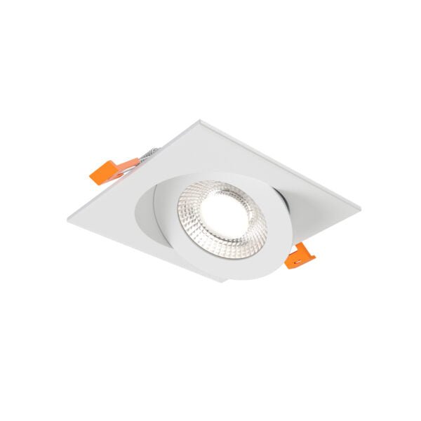 DALS-FGM4SQ-CDW-WHDals Lighting FGM4SQ-CDW 4" 9W Square Flat Gimbal Recessed Downlight Selectable CCT + Dim-to-Warm
