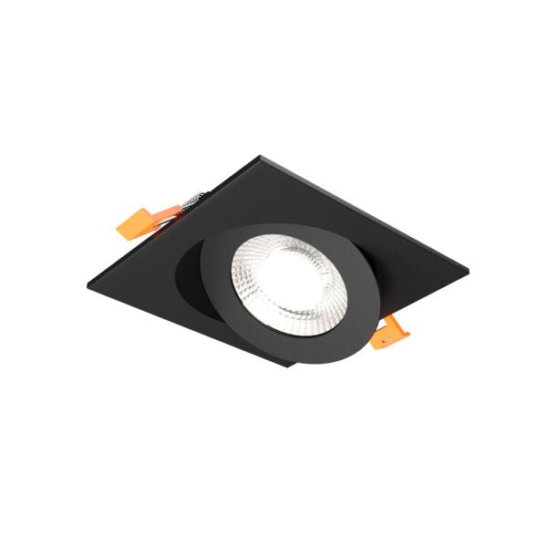 DALS-FGM4SQ-CDW-BKDals Lighting FGM4SQ-CDW 4" 9W Square Flat Gimbal Recessed Downlight Selectable CCT + Dim-to-Warm