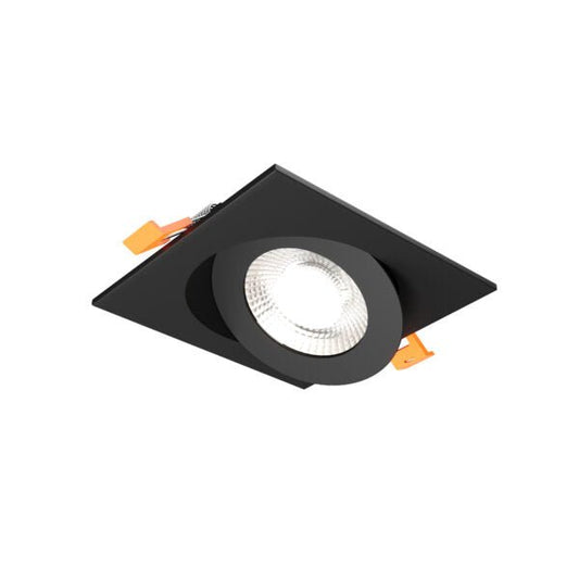 DALS-FGM4SQ-CDW-BKDals Lighting FGM4SQ-CDW 4" 9W Square Flat Gimbal Recessed Downlight Selectable CCT + Dim-to-Warm