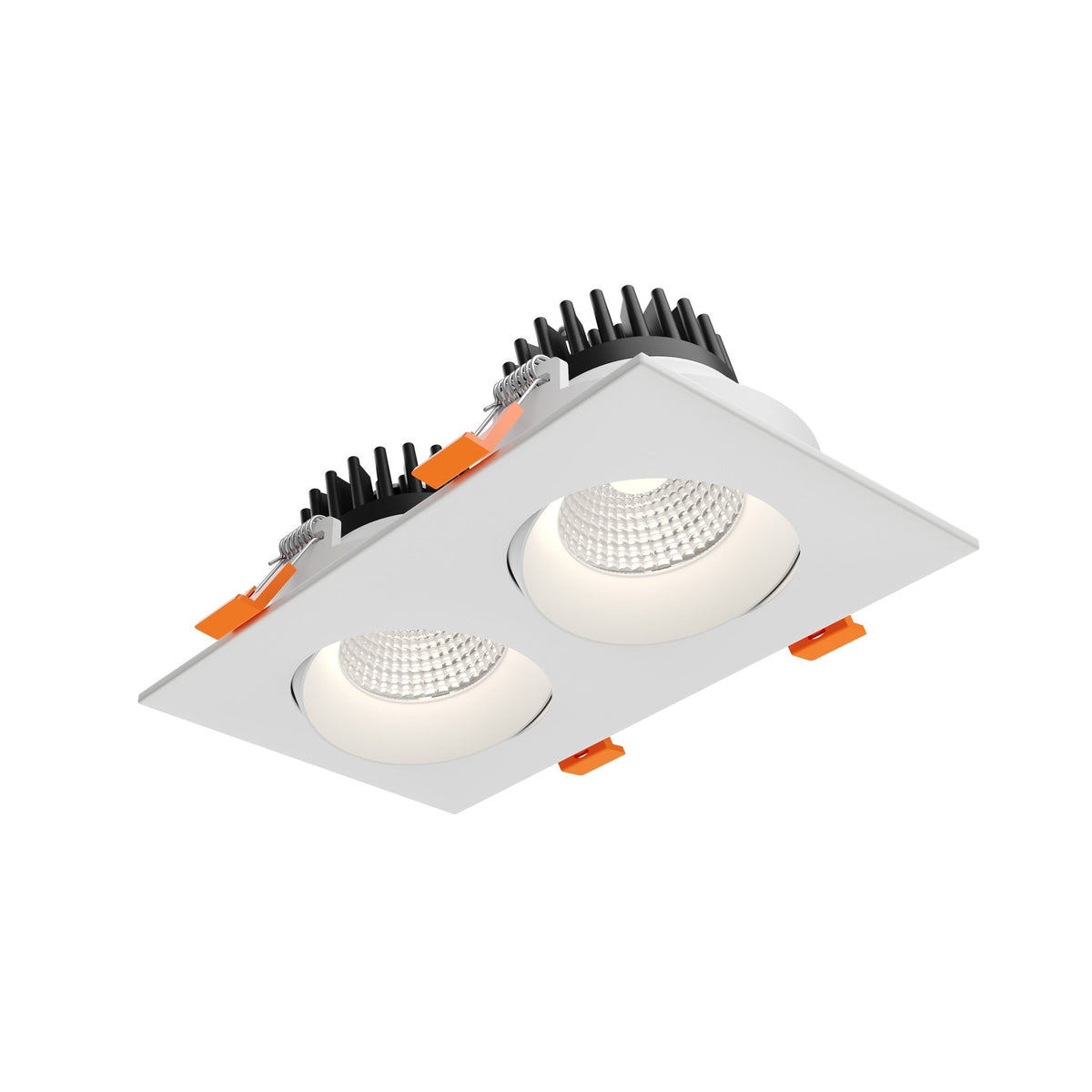 DALS-GBR35-CDW-DUO-WHDals Lighting GBR35-CDW-DUO Double 3.5" 24W Regressed Gimbal Downlight Selectable CCT + Dim-to-Warm