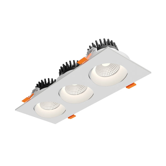 DALS-GBR35-CDW-TRIO-WHDals Lighting GBR35-CDW-TRIO Triple 3.5" 36W Regressed Gimbal Downlight Selectable CCT + Dim-to-Warm