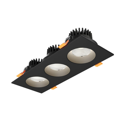 DALS-GBR35-CDW-TRIO-BKDals Lighting GBR35-CDW-TRIO Triple 3.5" 36W Regressed Gimbal Downlight Selectable CCT + Dim-to-Warm