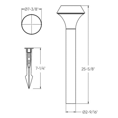 DALS-LPL26-CC-BKDals Lighting LPL26-CC 26" Pathway Light Selectable CCT